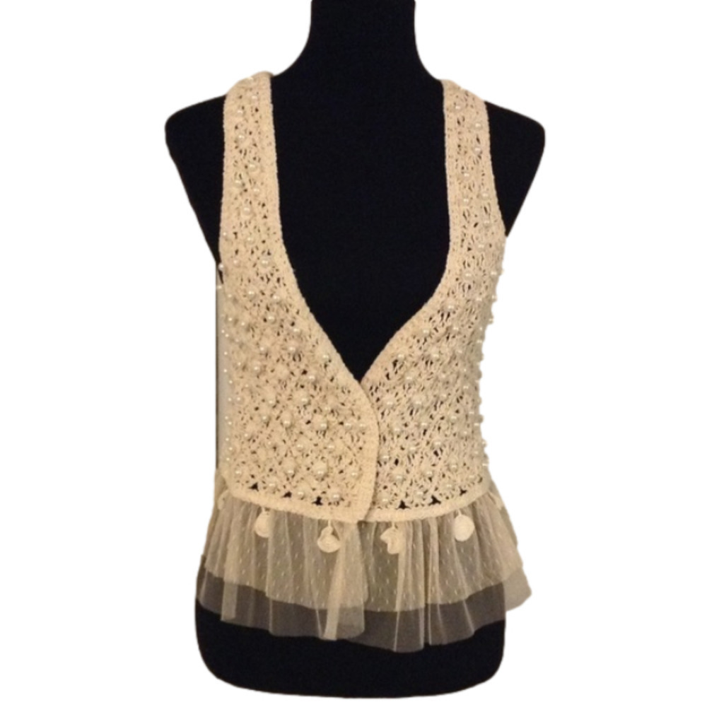KNIT AND PEARL VEST ✨✨✨